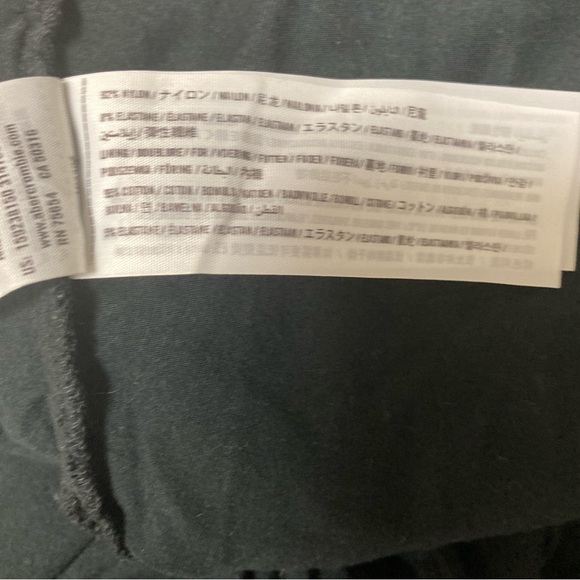 Abercrombie & Fitch Lace Cutout Waist Short Party Dress 3/4 Sleeves Black Sz M - Picture 16 of 16